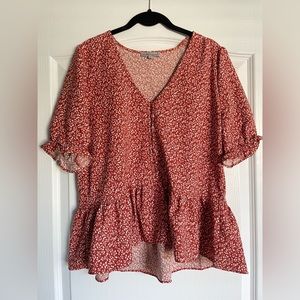 Large, wishlist apparel terracotta peplum